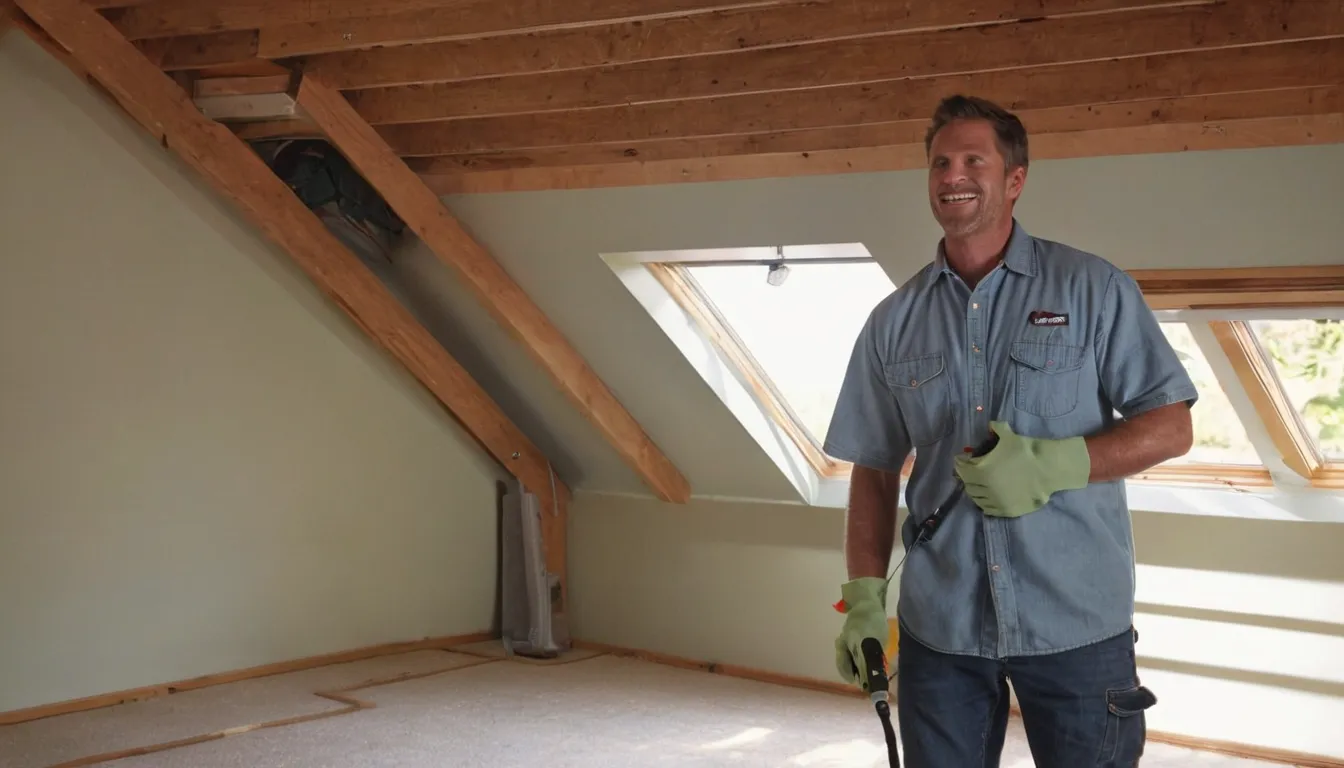 A friendly provider checking an attic for animal entry points in a Yorkville home
