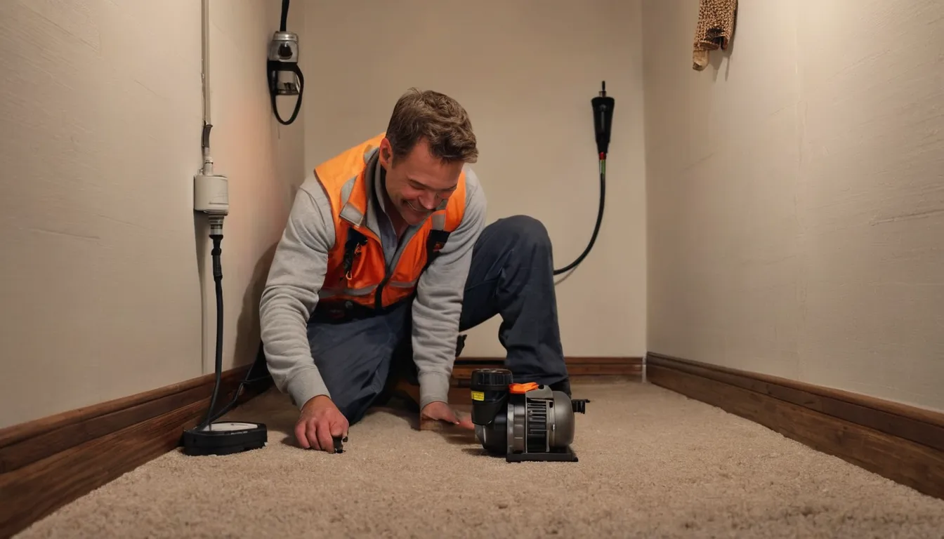 A friendly provider inspecting a basement foundation wall for termite activity in a Yorkville home
